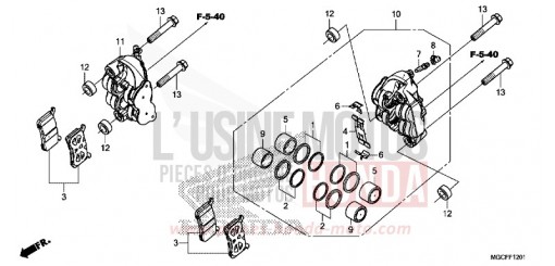 FRONT BRAKE CALIPER (CB1100NA/NAD) CB1100NAK de 2019